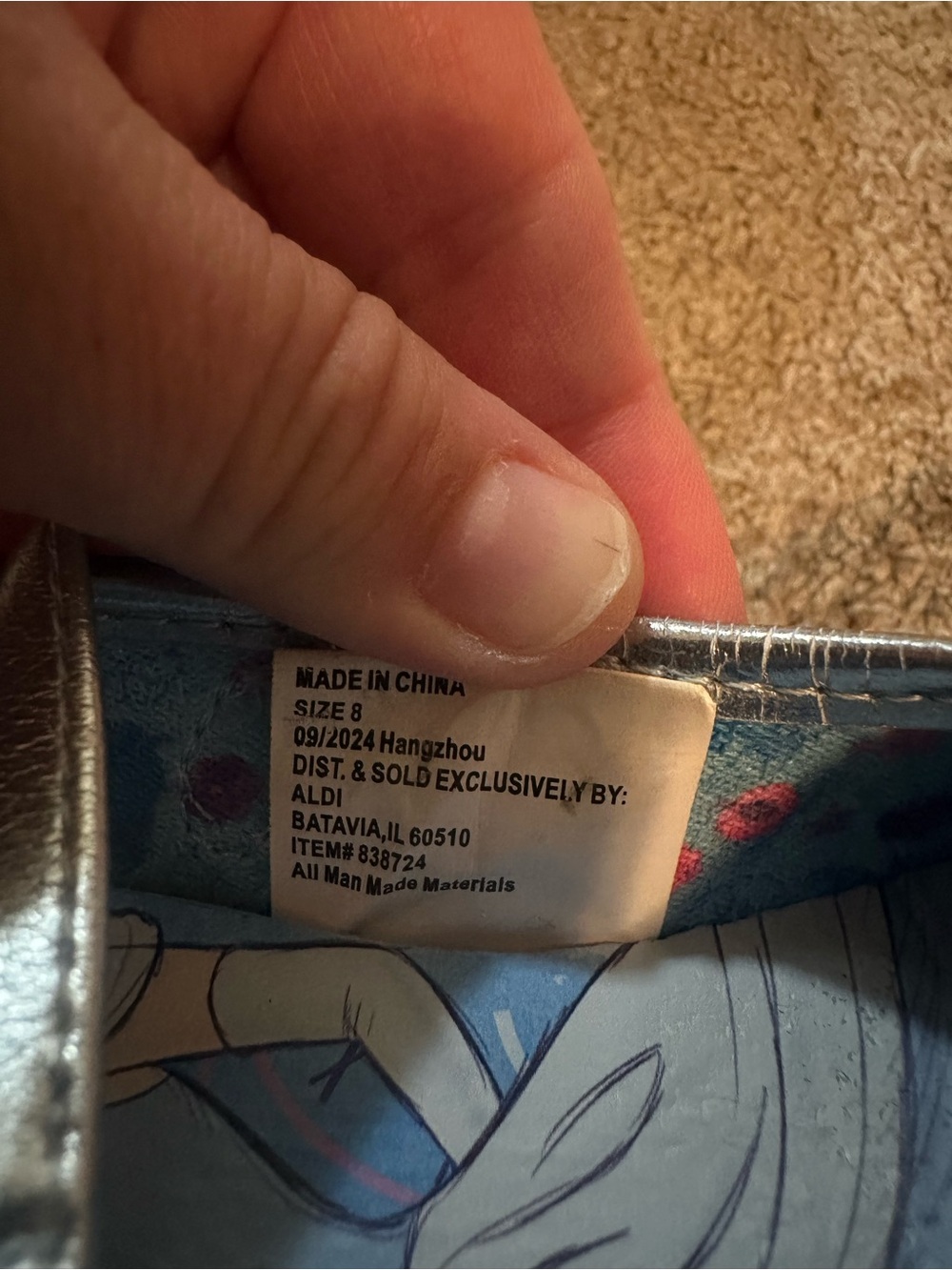 Disney Cinderella Glitter Mary Jane Shoes - Light Blue & Silver - Picture 6 of 6